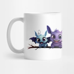 Spooky Halloween Bat Family Mug